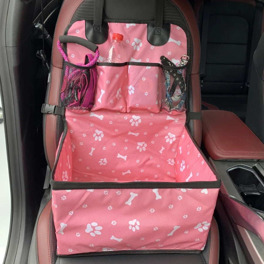 Siège auto pour chien | PawRide – Rose | PetitePromenade