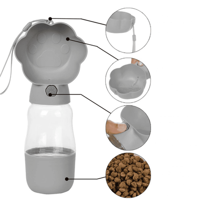 Gourde 2 en 1 pour chien | PawHydro PetitePromenade