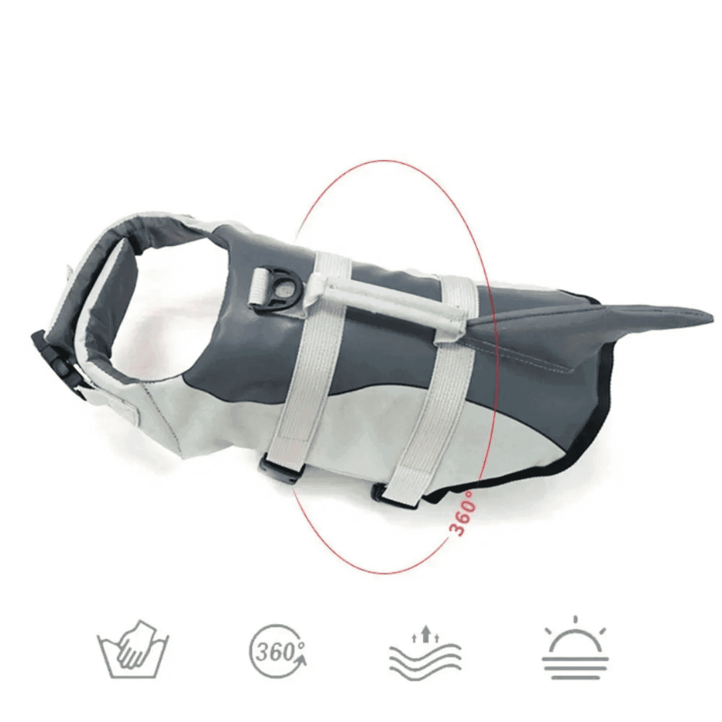 Gilet de Sauvetage Chien Requin | AquaJaws PetitePromenade