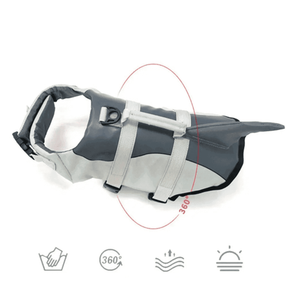 Gilet de Sauvetage Chien Requin | AquaJaws PetitePromenade