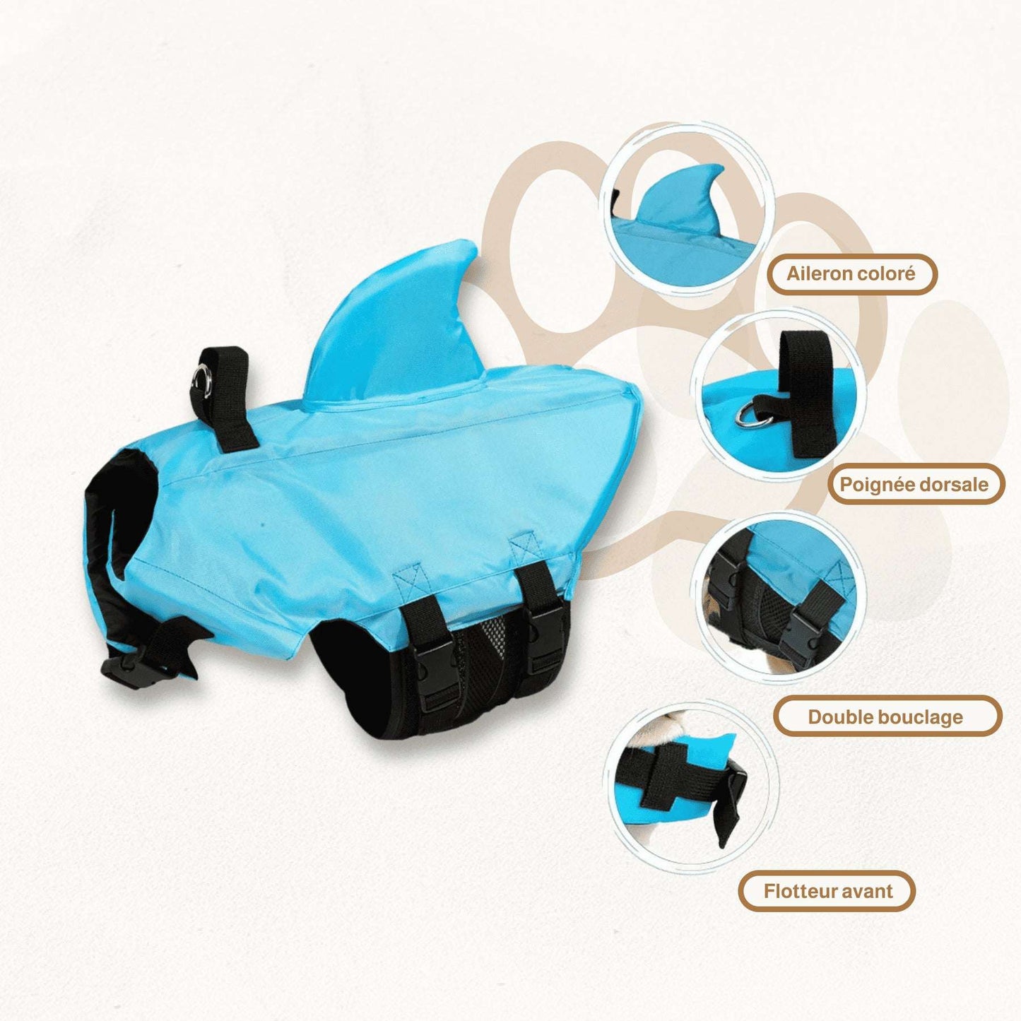 Gilet de sauvetage aileron pour chien | SplashFin