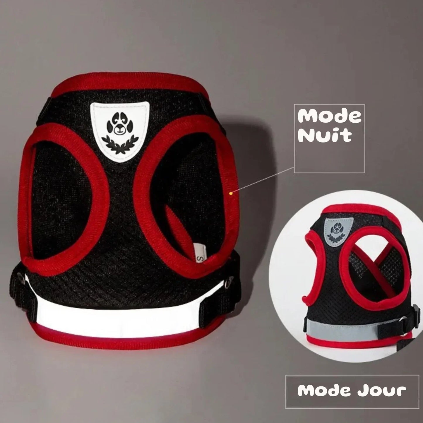 Harnais Reflechissant pour chien | PetitePatrouille PetitePromenade